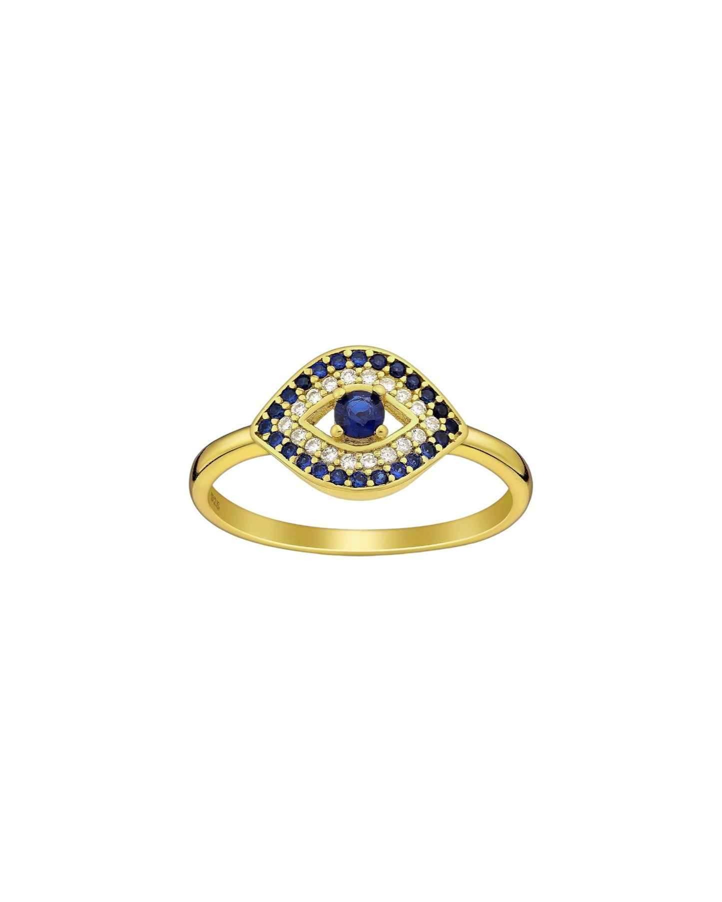 GOLD EVIL EYE RING