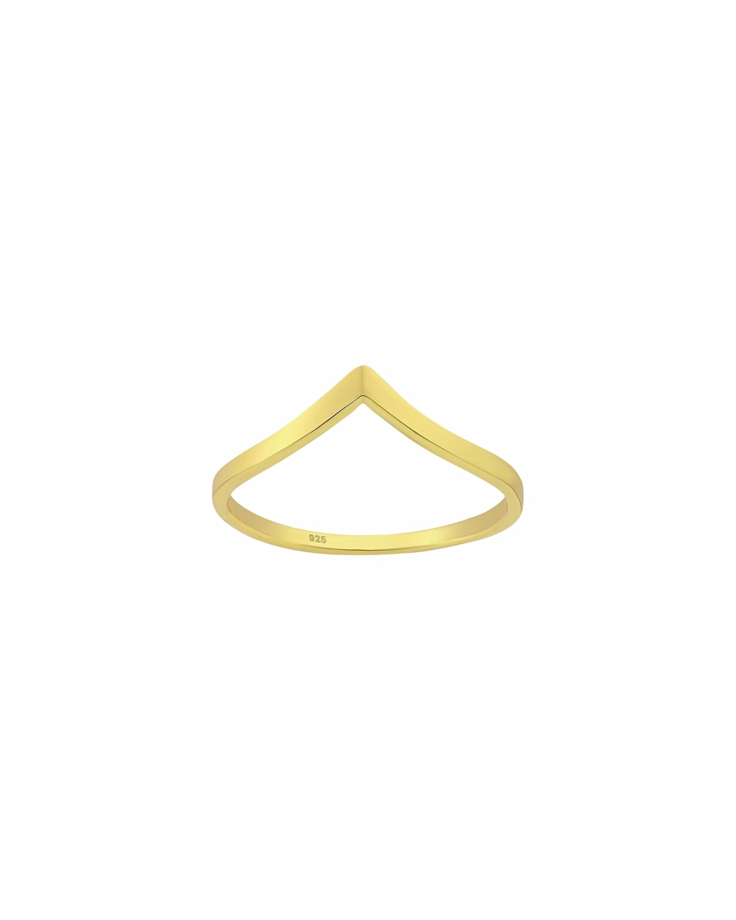 GOLD CHEVRON RING