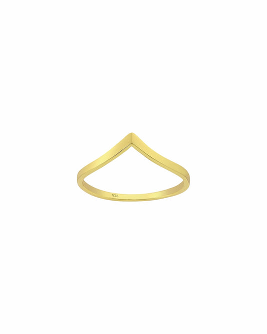 GOLD CHEVRON RING