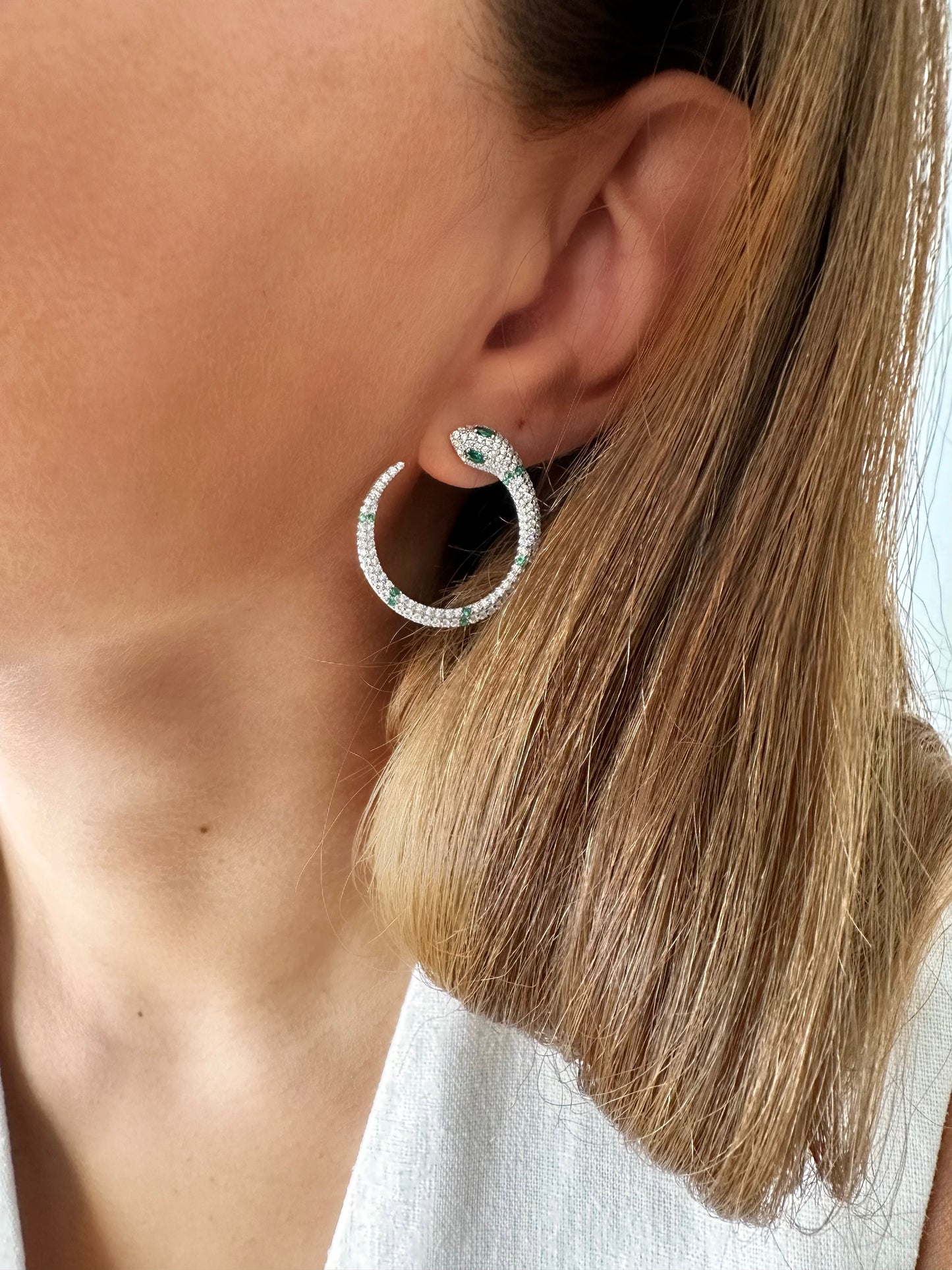 DIAMOND SNAKE EARRINGS