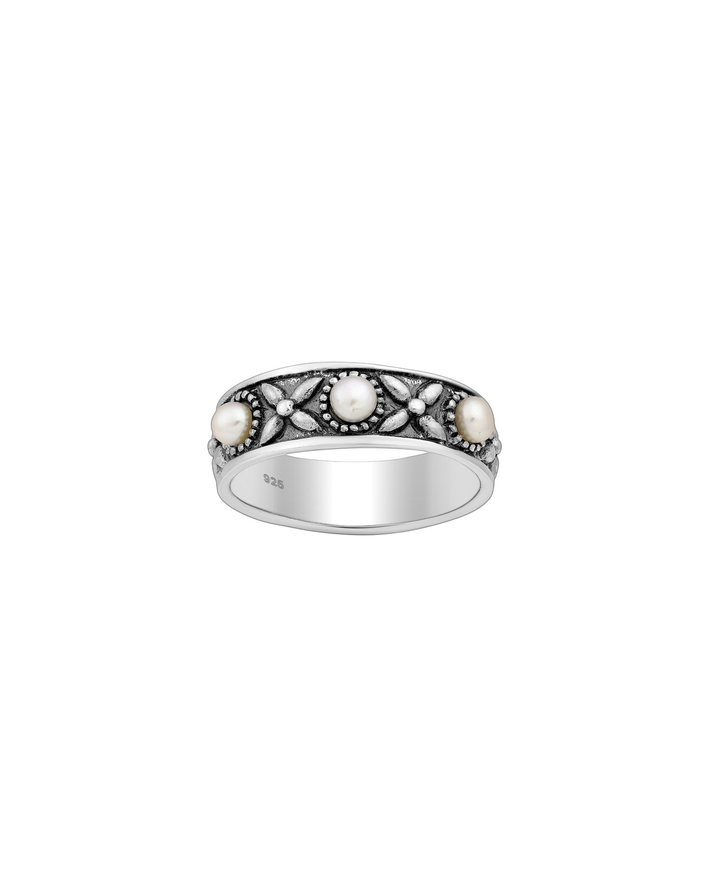 FLOWER WATER PEARLS RING