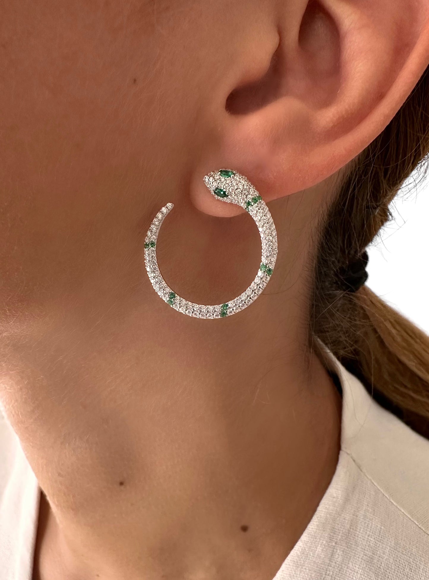 DIAMOND SNAKE EARRINGS